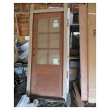 32' SOLID WOOD EXTERIOR DOOR 6 GLASS PANELS