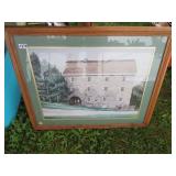 LARGE STONE HOUSE PRINT/FRAME 24' X 30'