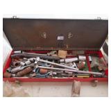 2METAL TOOL BXS,MISC SOCKETS,WRENCHES,RACHET ETC