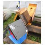 3 WOODEN BIRD HOUSES