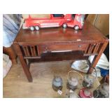 MISSION OAK LIBRARY DESK W/BOOKCASE SIDES