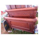 FANCY ANTIQUE OAK BED