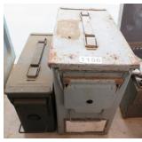 2 METAL AMMO BOXES