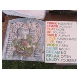 PILE OF PRINTS, FRAMES, CLOCK