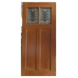 WOOD 36' DOOR LEADED GLASS PANELS