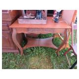 ONE DRAWER OAK LIBRARY TABLE