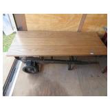 CUSTOM MADE FROM 2 WHEEL CART COFFEE TABLE