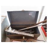 METAL TOOL BOX, CRESCENT WRENCH & OTHERS, ETC