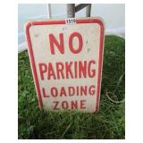 NO PARKING LOADING ZONE SIGN