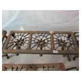EARLY CAST IRON GAS STOVE- 3 BURNER MISSING VALVES