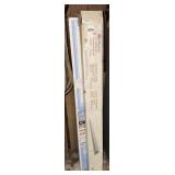 SHOP LIGHT AND CASE OF BULBS