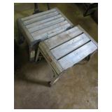 PAIIR OF ALUMINUM HAULMASTER ONE STEP STOOL
