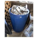 55 GALLON BARRELL OF CLOTHING  MOSTLY HUNTING