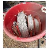 BUCKET w/ WIRE FENCING MATERIAL