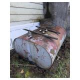 275 GALON LAY DOWN FUEL TANK ROUGHLY HALF FULL