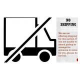 SHIPPING IS NOT OFFERED FOR THIS AUCTION