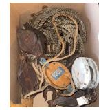 Box ropes & wooden pulleys