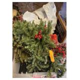 Small Christmas tree trees and pinecones, hot