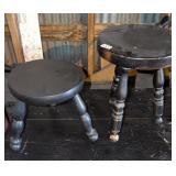 Two wooden stools
