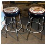 Two barstools the  busted knuckle garage