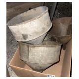 Large metal funnels
