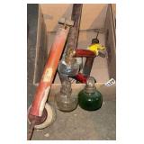 Box of early sprayers with glass bottles