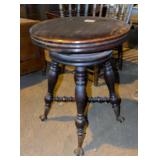 Piano stool, claw and ball feet