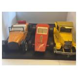 3 metal model cars