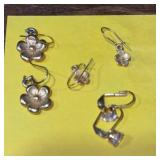 3 pairs ï¿½goldï¿½ costume jewelry