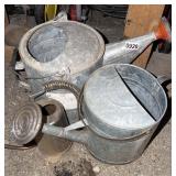 3 metal water cans