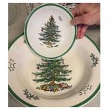 Spell bowls and Oneida Christmas plates