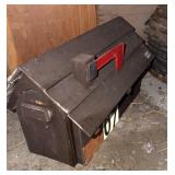 Wooden mailbox