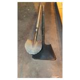 Round point in square shovel