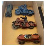 4 cast iron toys