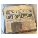 Box of 9/11 newspapers