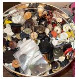 Containers of buttons