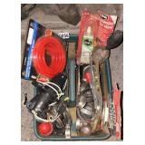 MISC. box of clamps, hose, etc.