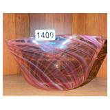 9 inch Corning glass swirl bowl