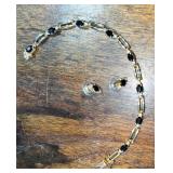 Tennis bracelet matching earrings