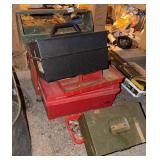 Assorted tools boxes