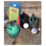 Watering cans, foam pads, sprayer