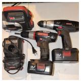 2 19.2 Craftsman drills w/ charger and radio