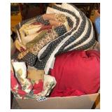 Box of blankets and sheets