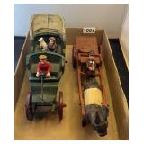 2 cast iron buggies