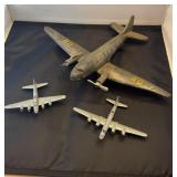 4 model planes - 2 metal, 1 cast and 1 plastic