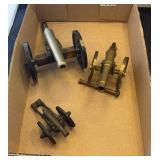 3 cast iron cannons