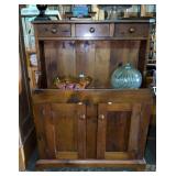 Early pine dry sink three drawers and two doors