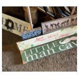6 wooden wall hanging decor