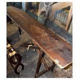 Wooden ironing board table
