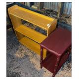 Two wooden shelves
